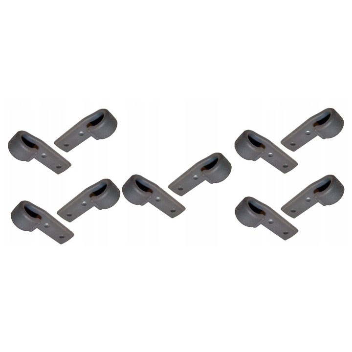 Комплект от 10 здрави полиамидни куки за брезент 6,5x2x1,5 см