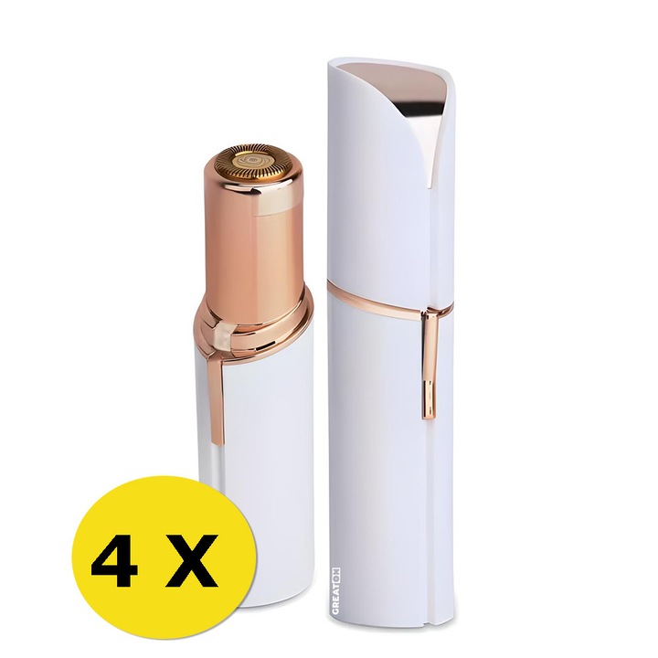 Set 4x Epilator Facial GREATON, LED Incorporat, Hipoalergenic, Alb