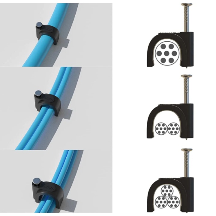 Cleme pentru cabluri tip flop 8 mm – 100 bucati