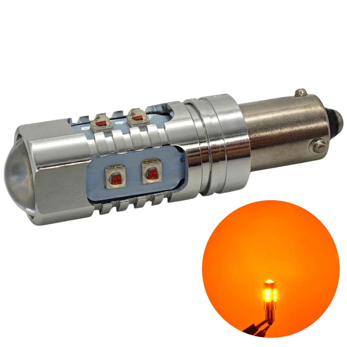 2 buc set H21W LED bec BAY9S, 12-24V, CANBUS, portocaliu SUA - eMAG.ro