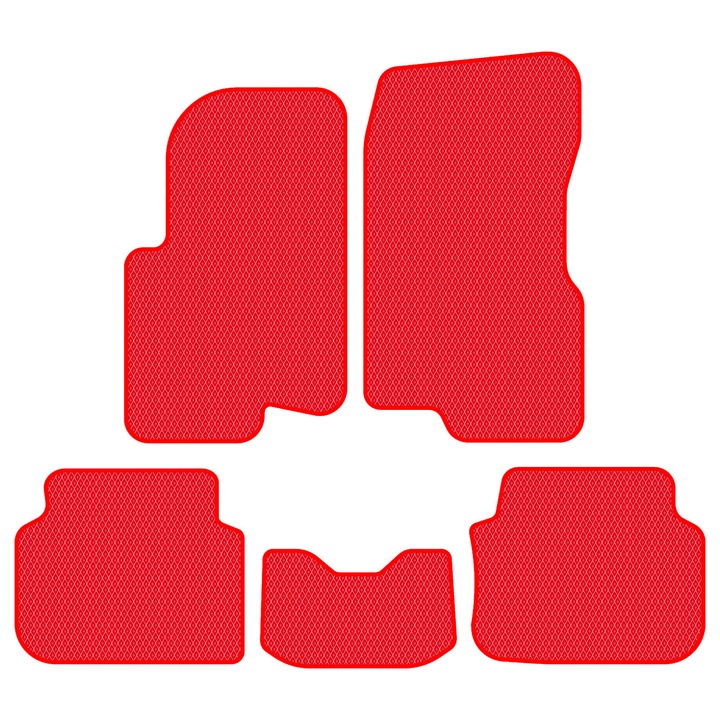 Set Covorase Auto dedicate Mercedes-Benz SMART Forfour I (2004-2006) Hatchback all seasons perfect compatibile, 5 piese, Rosu