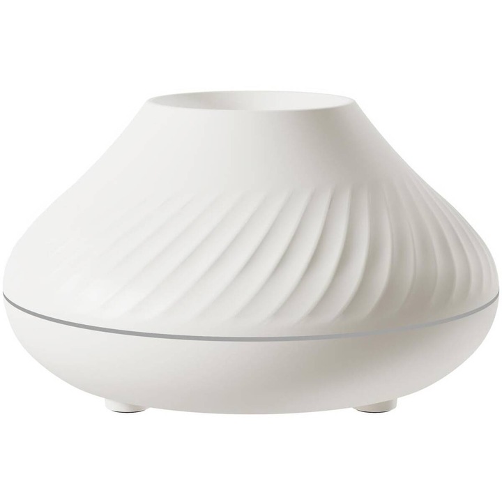 Ароматерапевтичен дифузер Platinet Flame Резервоар 130 мл Мощност 6.5W + Етерично масло от лавандула 10 мл Бял