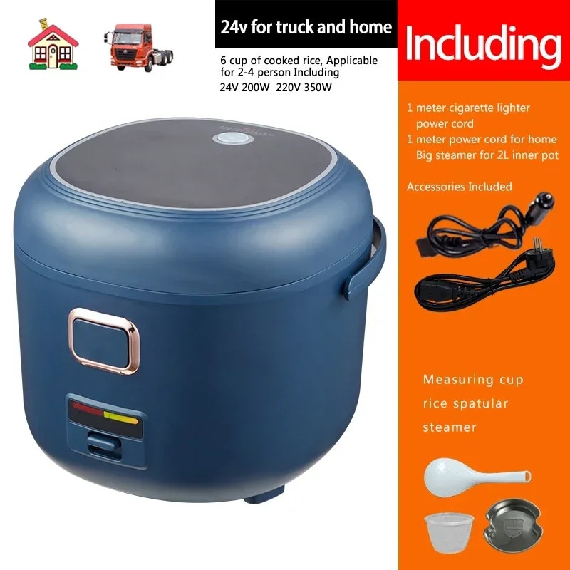 Aragaz electric, tensiune dubla, multifunctional, temporizator LCD, albastru 12V-24V 220V, albastru