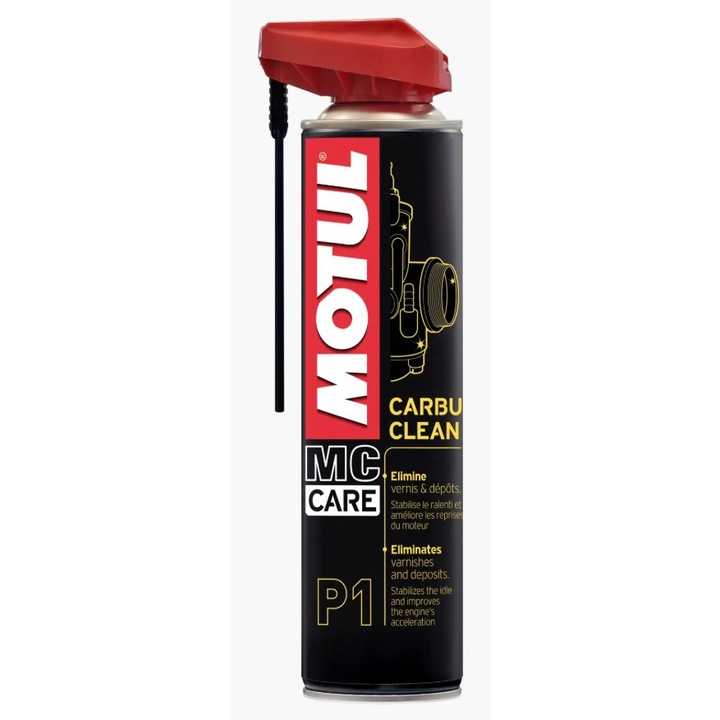 Motul CARBU CLEAN P1 Karburátor és befecskendező tisztító spray, Moto, ATV, Kart, 400ml