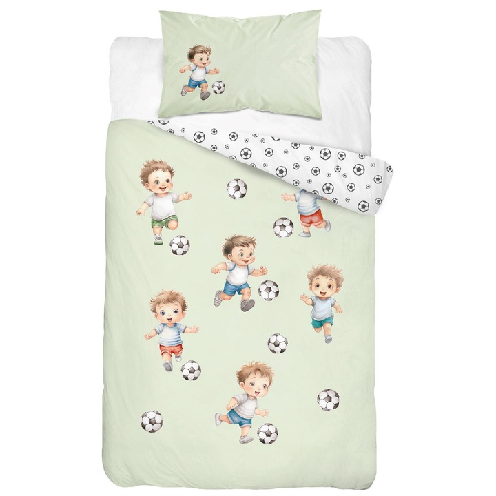 Lenjerie de pat pentru bebelusi din bumbac 100x135, bile de patut pentru copii