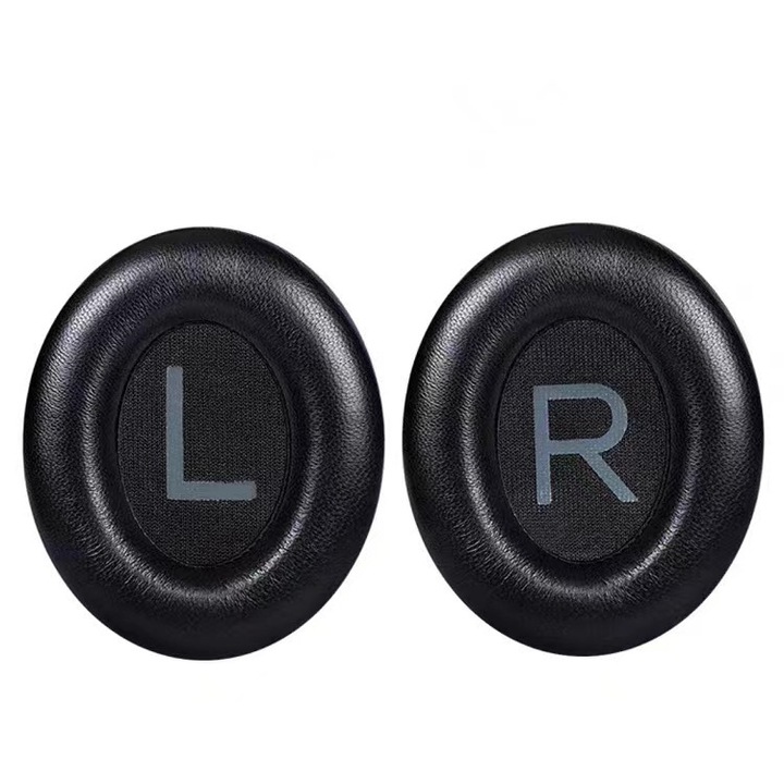 Carcasa pentru casti, burete si material din piele, negru, potrivit pentru Bose 700