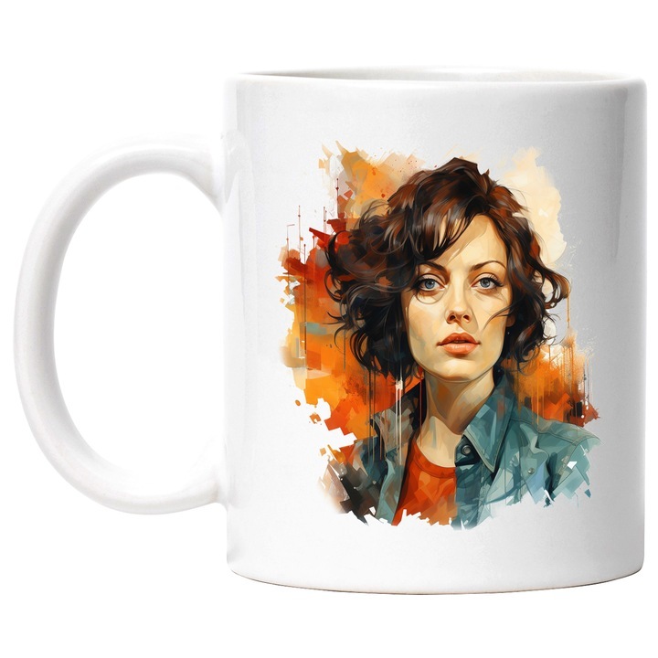 Cana alba personalizata, Jennifer Connelly, Actrita, Vedeta, Film, Hollywood, INOVATIX®. 330ml