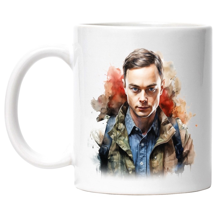 Cana alba personalizata, Sheldon Cooper, Big Bang Theory, Personaj, Stiinta, INOVATIX®. 330ml