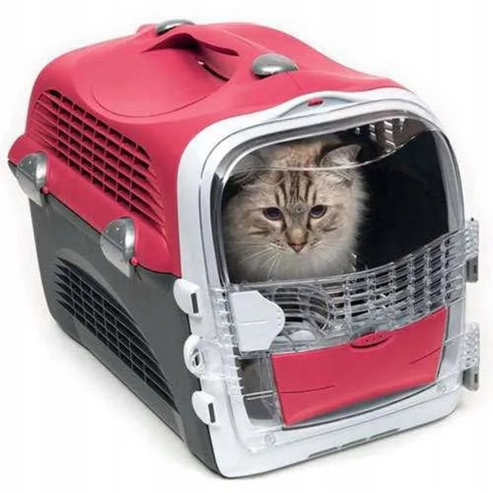 Transporter pentru animale Catit Design Cabrio, 33x51x35cm, gri-albastru