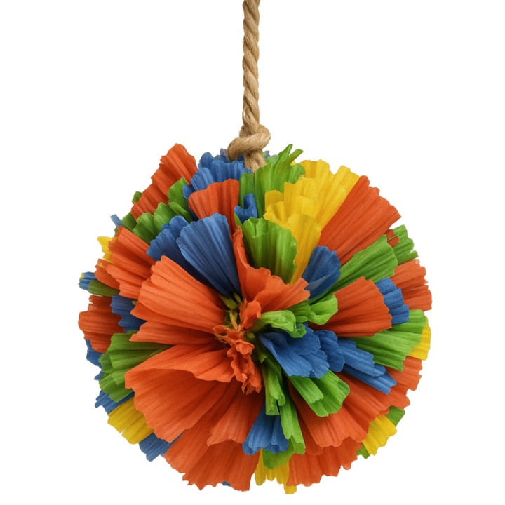 Pompon colorat din porumb, Parrot Planet, pentru toate speciile de papagali, 12.7x7.6x7.6cm