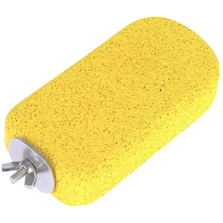 Suport pentru papagali, Greenwood, galben, 13.5x7x2.8cm