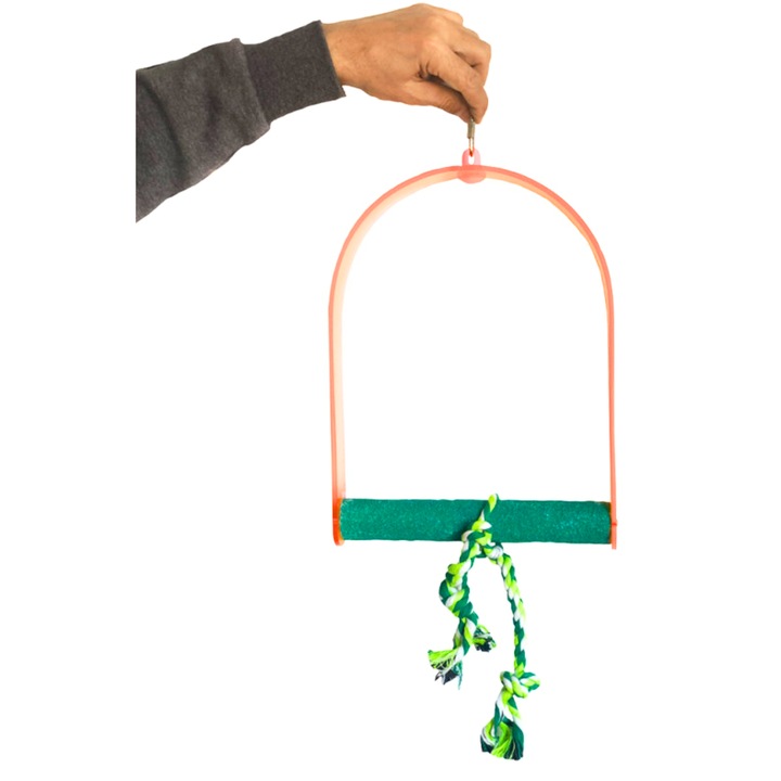 Leagan 3 in 1 pentru papagali medii si mari, Parrot Planet, 41x26x4.7cm