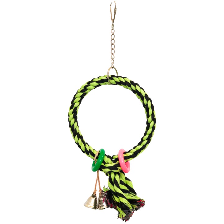 Roata oscilanta, Greenwood, pentru papagali mici si medii, multicolor, 7x30cm