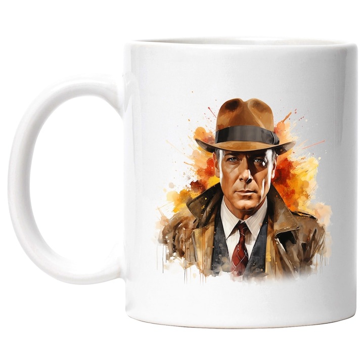 Cana alba personalizata, Fred Thursday, Endeavor, Politist, Personaj, Serial, INOVATIX®. 330ml