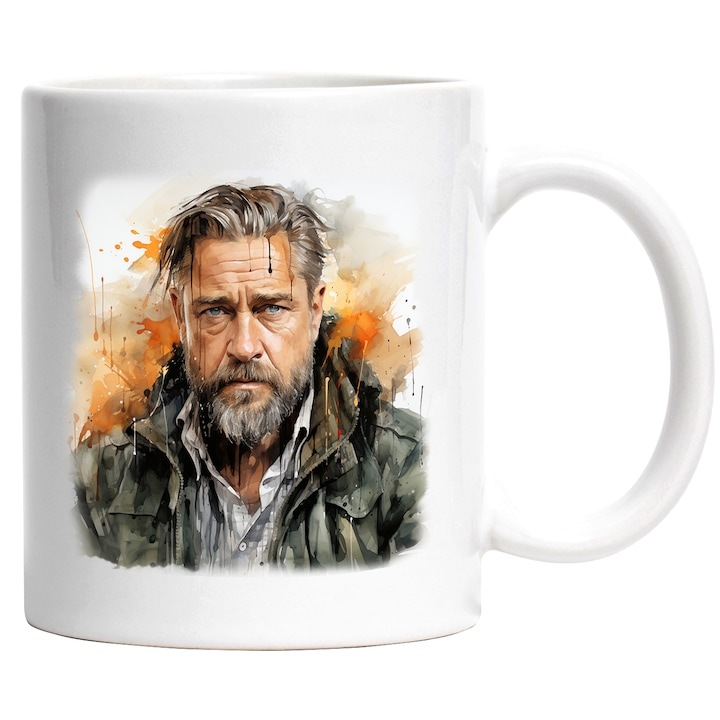 Cana alba personalizata, Travis Fimmel, Actor, Celebritate, Film, Serial, INOVATIX®. 330ml