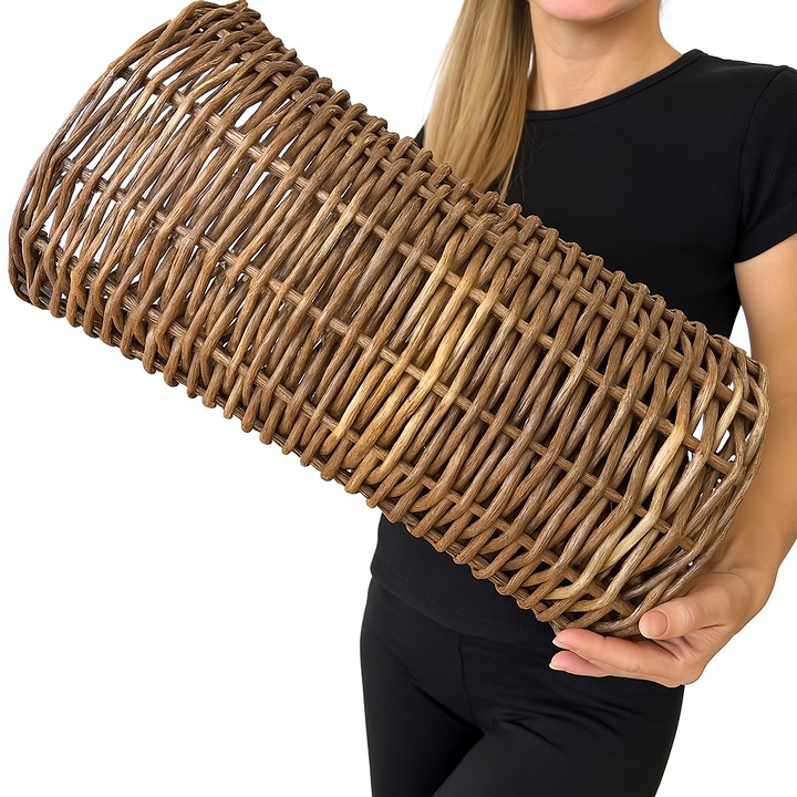 Tunel din ratan pentru papagali, Parrot Planet, 38x20cm, material natural, interactiv