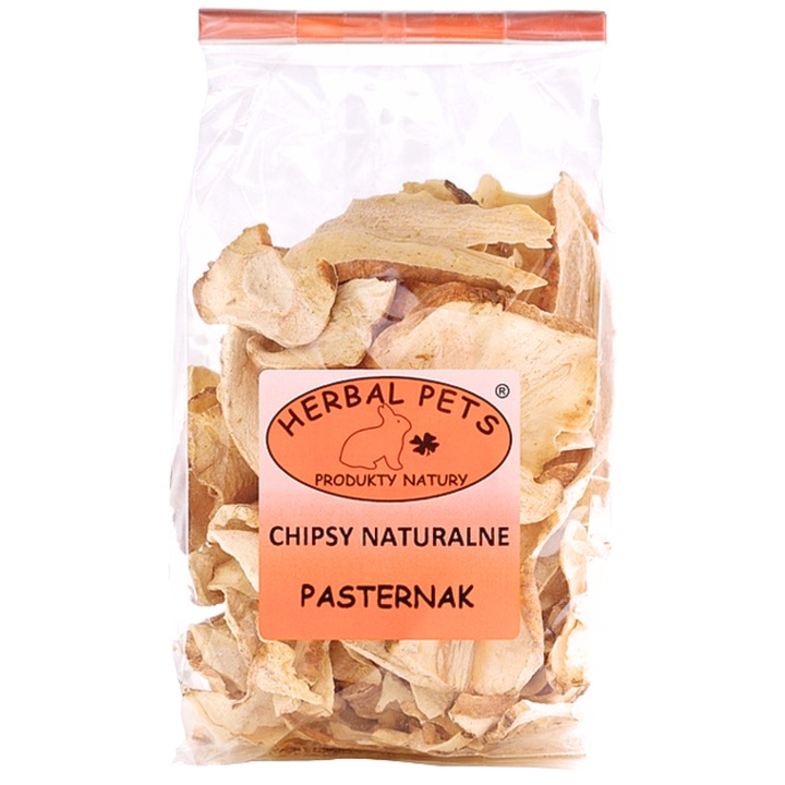 Натурален чипс от пащърнак, HERBAL PETS, 125 г, за зайци, гризачи