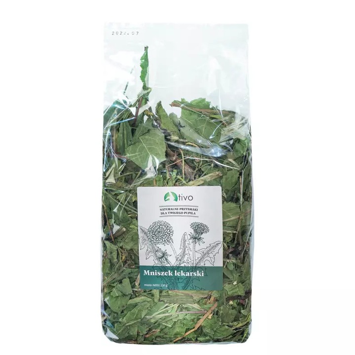 Liscie Mniszka Lekarskiego TIVO 600g, suport natural pentru sanatatea papagalului, bogate in magneziu, umiditate maxima 9,8%