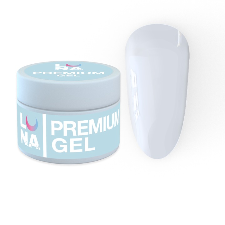 Gel unghii Lunamoon Premium alb 30ml