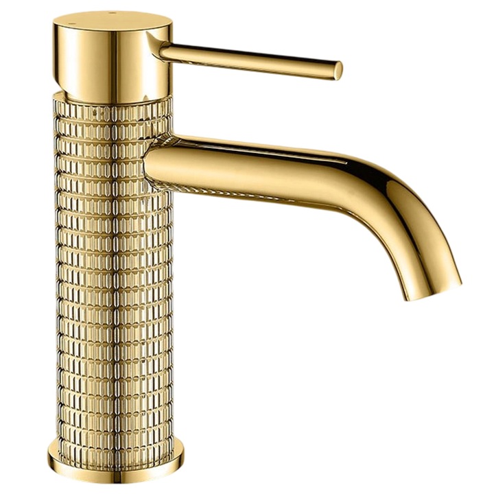 Szaniter csaptelep sárgarézből, flexibilis tömlővel, matt arany kivitel