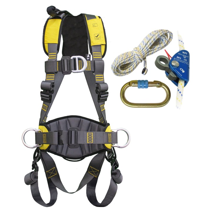 Set echipamente de protectie pentru fotovoltaice, LINOSTOP + selki EXPERT 100, poliamida, L-XXL