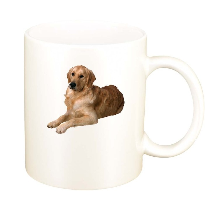 Cana alba personalizata, Dog, D347, INOVATIX®. 330ml