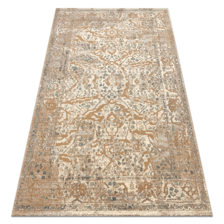 Dywany Łuszczów Gyapjúszőnyeg SOHO 477.04.LA113 OSTA Dísz, keret natúr bézs / barna, 200x300 cm