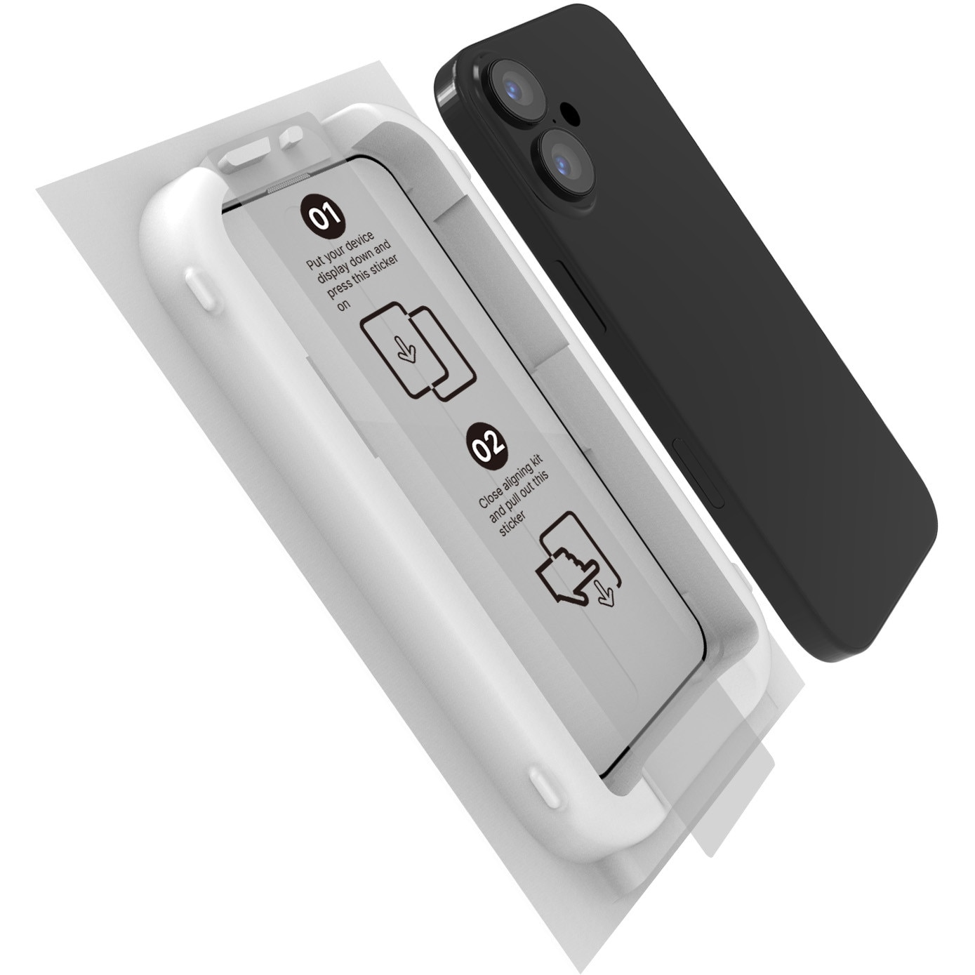 Folie de protectie Kit Celly Ecran FullGlass pentru iPhone 17