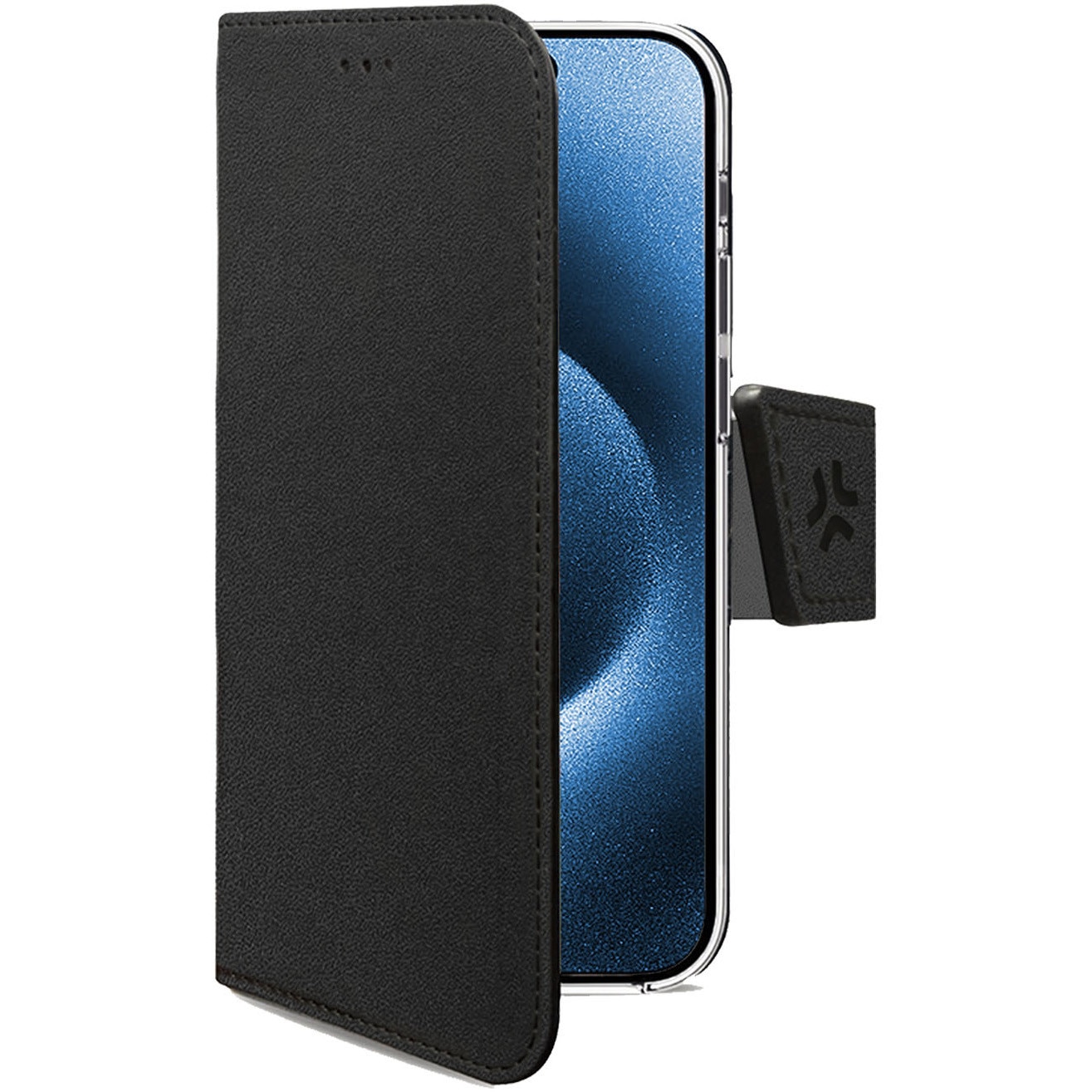 Husa de protectie Celly Tip Carte Piele Ecologica pentru iPhone 17 Pro, Neagra