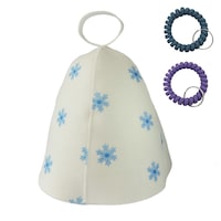 Caciula sauna, Rezistent la caldura, protectie pentru par, moale, respirant, bratara cu chei, elibereaza mainile, potrivit pentru: aburi, sauna, baie