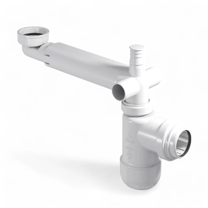 Сифон с чаша за декантиране, Cersanit Preloc Space Saving, регулируем, 1 1/4 инча, изход 32/40 мм