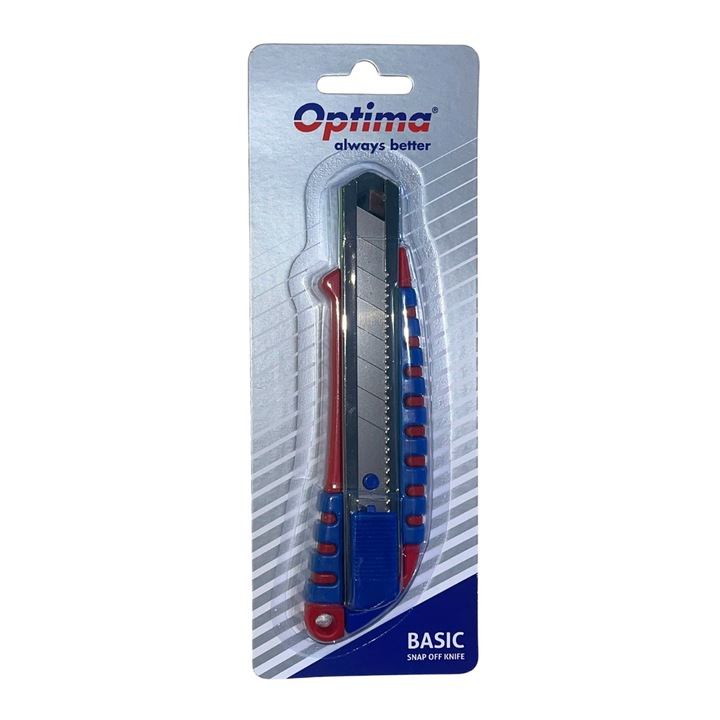 Optima Basic vágó, 9 mm-es Sk7 penge, fémsín, egyszerű