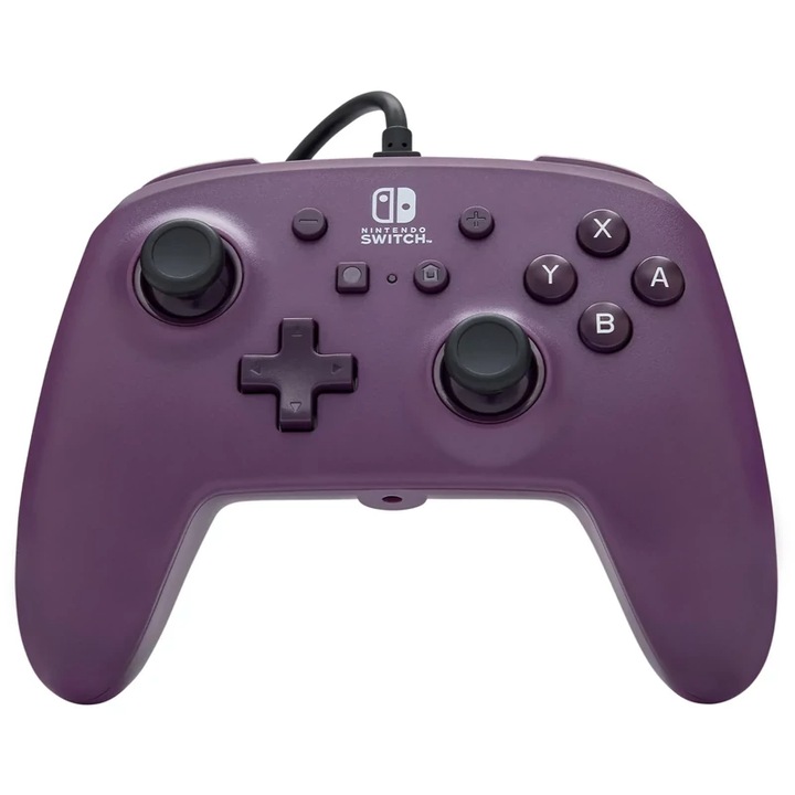 Controller cu fir, PowerA Enhanced Wired, Nintendo Switch/Switch 2, Official, Galaxy Purple, Violet