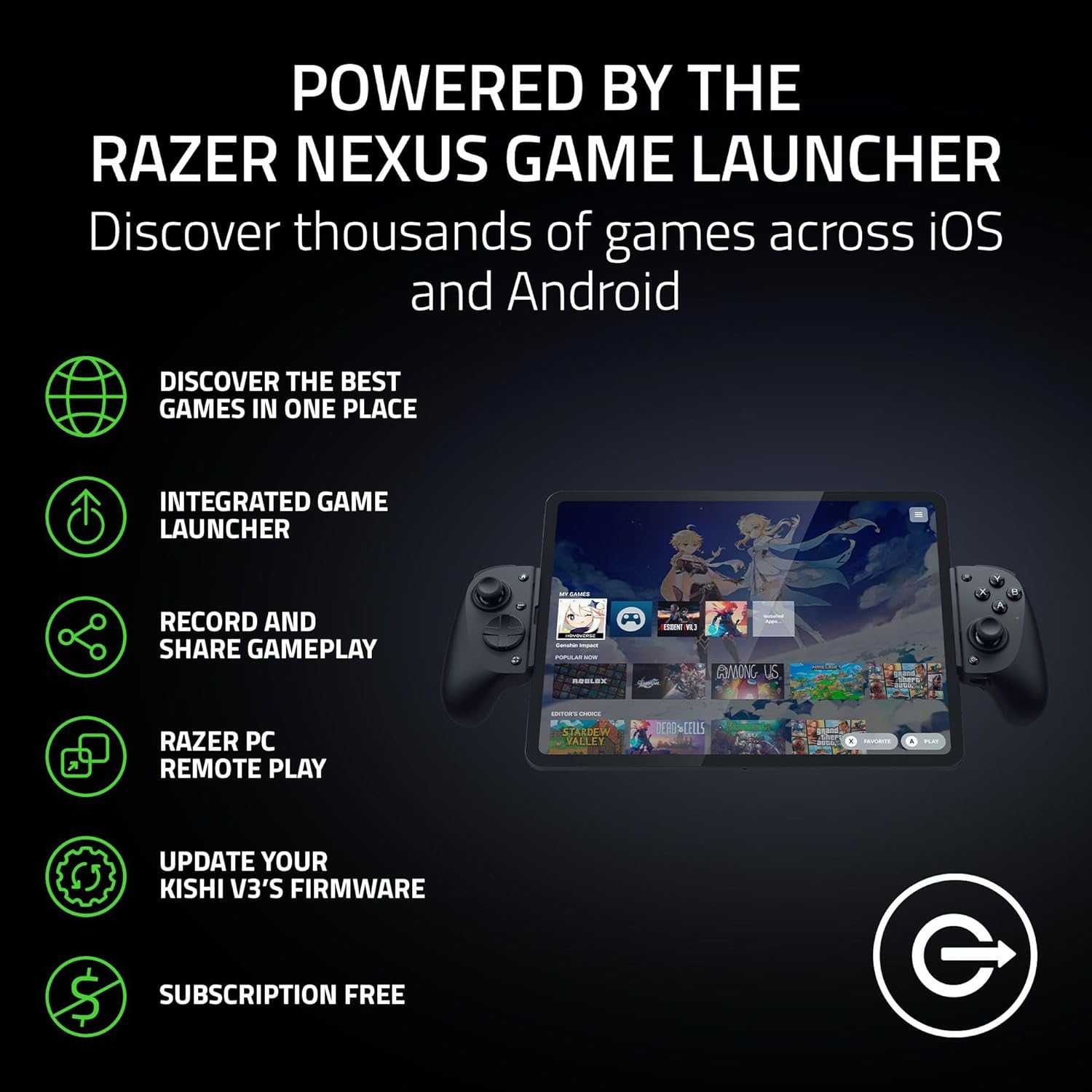 Razer Kishi V3 Pro XL – Controller de gaming USB-C pentru tablete