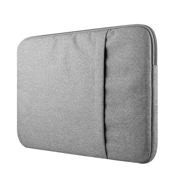 Husa de Protectie si Transport Laptop/Tableta, AB HOMES, Dimensiune 15" Inch, Poliester/Impermeabil/Captusit la interior cu burete antisoc, Inchidere cu fermoar, Buzunar lateral, Compatibil Apple MacBook, Asus, Acer, Dell, Huawei, Gri