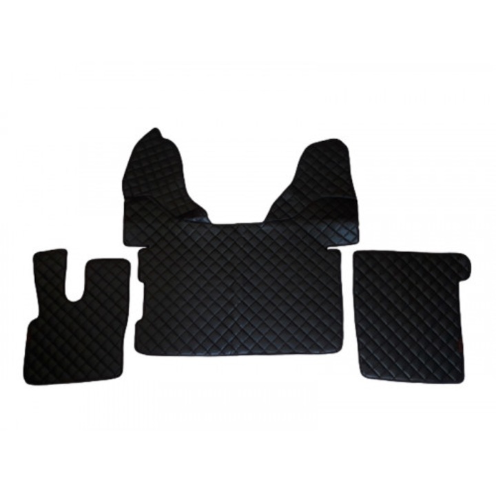 Branturi interioare din piele neagra, DAF 106, piele ecologica