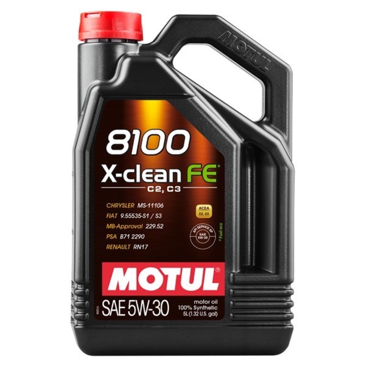 Двигателно масло MOTUL 8100 X-CLEAN FE 5W30-5L