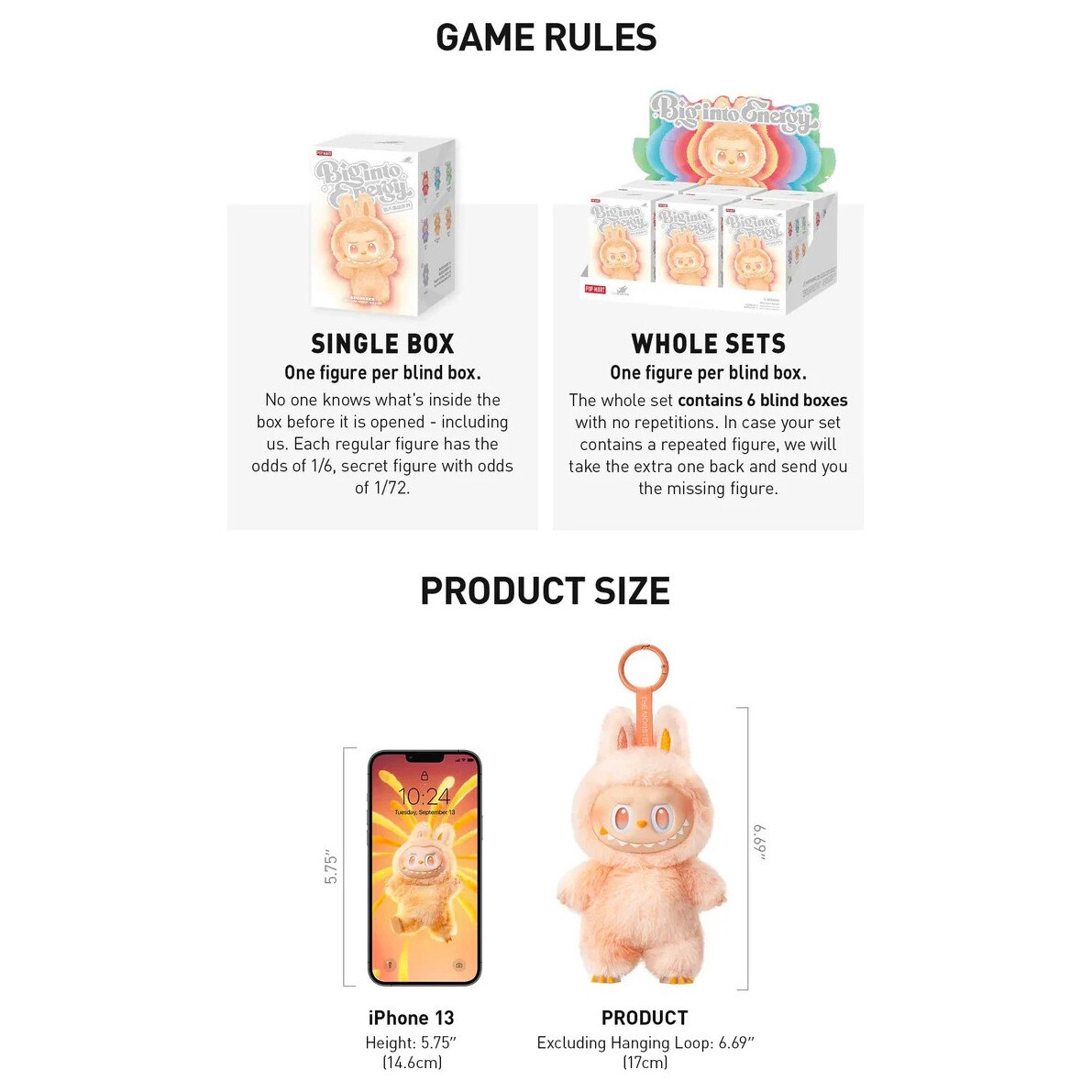 Jucarie din plus Labubu Blindbox, Big Into Energy, Originala