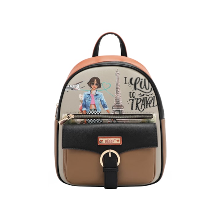 Set geanta si portofel, Nicole Lee USA, Live to travel - eMAG.ro
