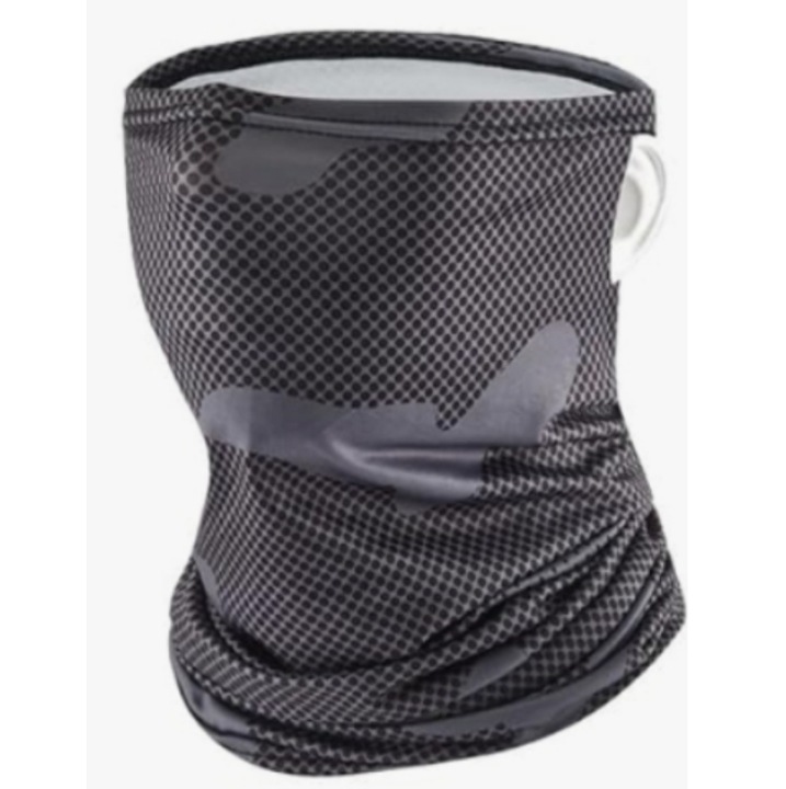 AKESON® Set Protectie Solara: Maneci de Compresie Sport + Masca Fata UV - Camuflaj