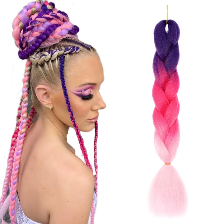 Extensii Par Sintetic 60cm 100g, Par Pentru Impletituri, Box Braids, Twist, Dreadlock, Crochet Afro