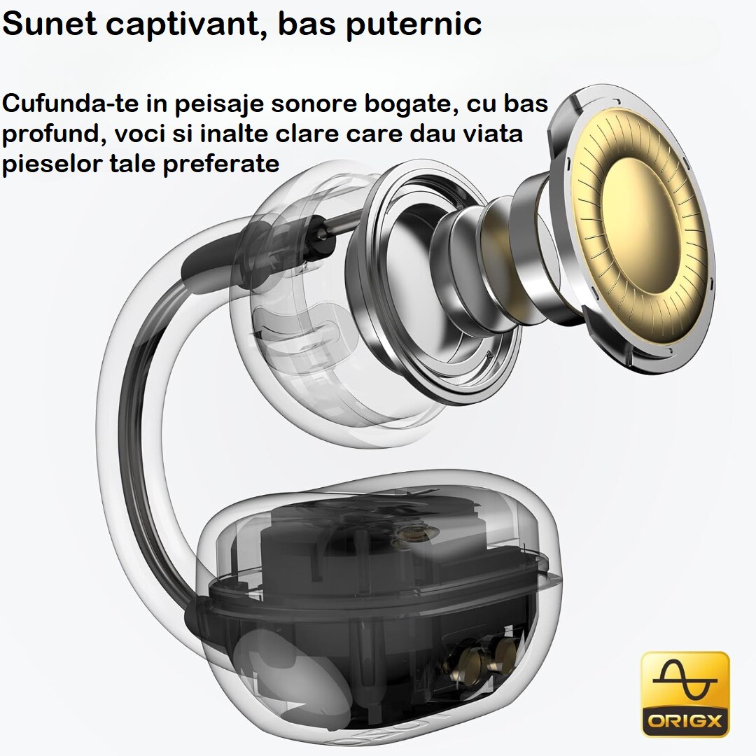 Casti Wireless Open Ear Clip TOZO® OpenRhyme Hybrid Adaptive Noise