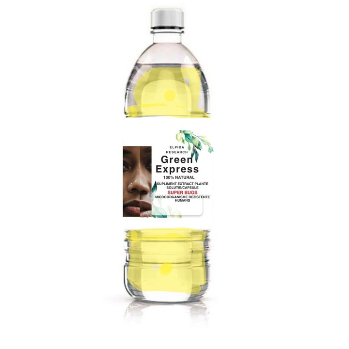 Green Express Supliment Extract Plante, Solutie/Capsule SUPER BUGS MICROORGANISME REZISTENTE HUMANS, 0.5 Litri, Culoare Galben Deschis
