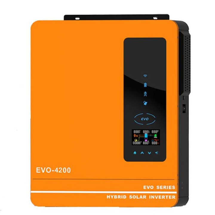 Хибриден Соларен Инвертор ANERN Модел AN-SCI-EVO-4200, Мощност 4.2kW (4200W), Bulit-in MPPT solar controller, max charge current 120A, Battery Voltage 24V, PV input voltage range (90-450VDC)