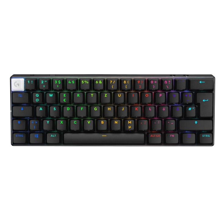 Геймърска клавиатура Logitech PRO X 60 LIGHTSPEED, черна, 29x10, 3x3, 9см