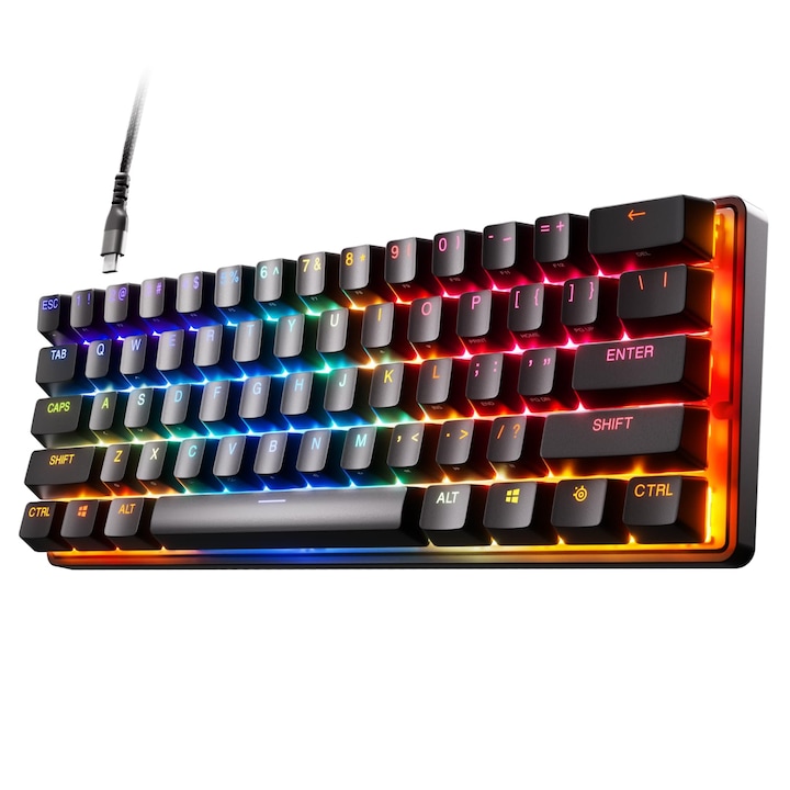 SteelSeries Apex Pro Mini gamer billentyűzet, 60%, többszínű, USB-C