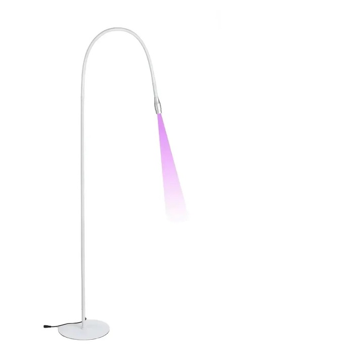 UV lámpa szempilla szárításhoz, 5 W teljesítmény, 180 LED, állítható magasság, lábkapcsoló, fehér