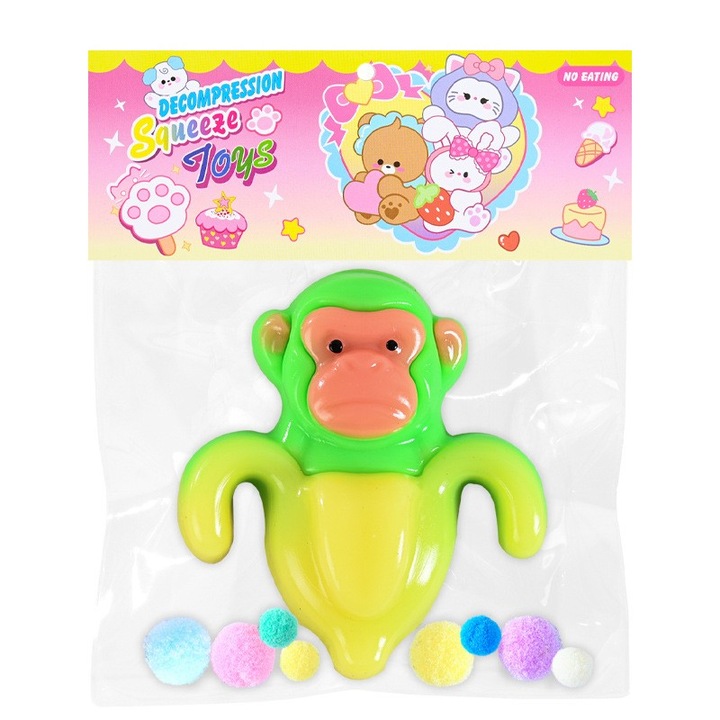 Jucărie Antistres Squishy, Flippy, Galben/Verde, 12x11x3cm