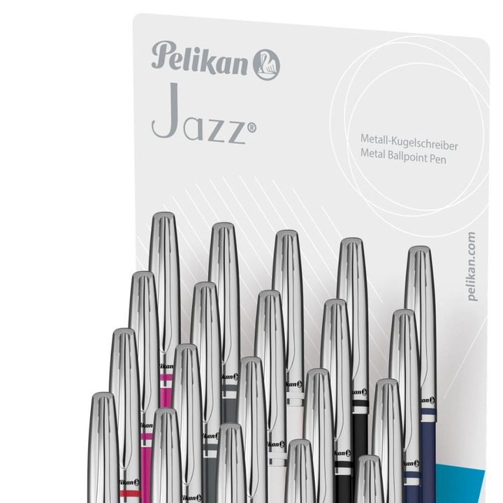 Pix Metal Jazz Classic, Mina Albastra, Display 20 Bucati, Diverse Culori