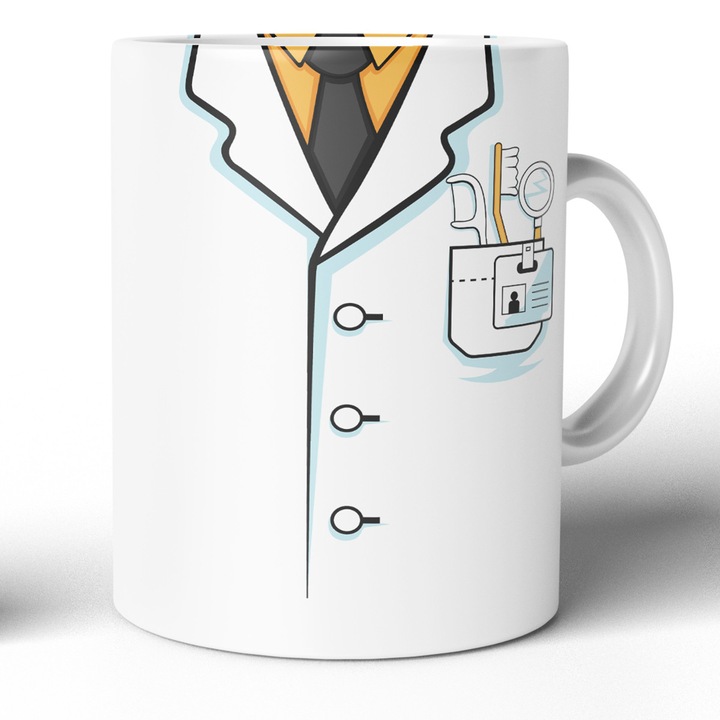 Cana Ceramica, JOYSTOS, 330 ml Pentru Medic Stomatolog - Design Costum Doctor si Mesaj Motivational - Cadou Simbolic pentru Dentist, Studenti la Medicina Dentara, Asistenti Dentari